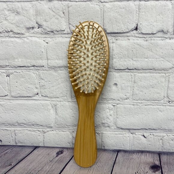 Bamboo Hairbrush Eco Friendly Laser Engraved Sustainability - Pattern ID1 - Picture 2 of 4